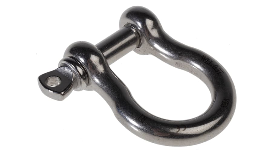 1 x shackle shekel with threaded bolts 12 cm x 9.5 cm x 4.2 cm