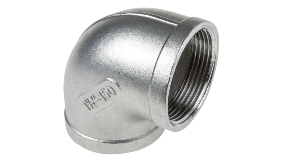 RS PRO Stainless Steel Pipe Fitting, 90° Circular Elbow, Female G