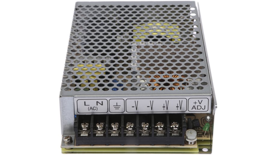 MEAN WELL Switching Power Supply, RS-100-24, 24V dc, 4.5A, 108W, 1 Output,  125 → 373 V dc, 88 → 264 V ac