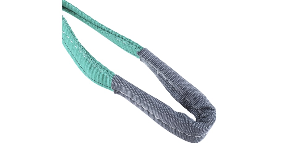 RS PRO, RS PRO 1m Green Lifting Sling Round, 2t, 729-2975