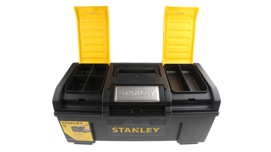 Caja de herramientas Stanley, Negro, amarillo, Plástico, Caja de