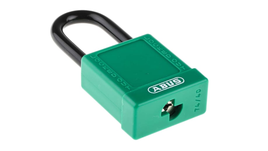 ABUS 安全用南京錠 アルミ、スチール 緑 | RS