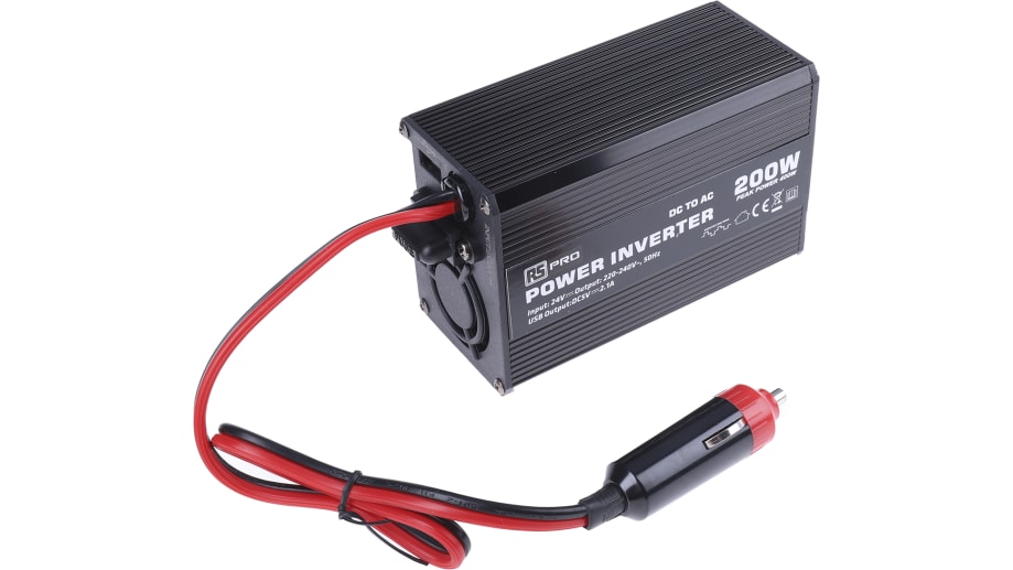 RS PRO Spannungswandler, 12V dc / 230V ac 200W Modifizierte Sinuswelle