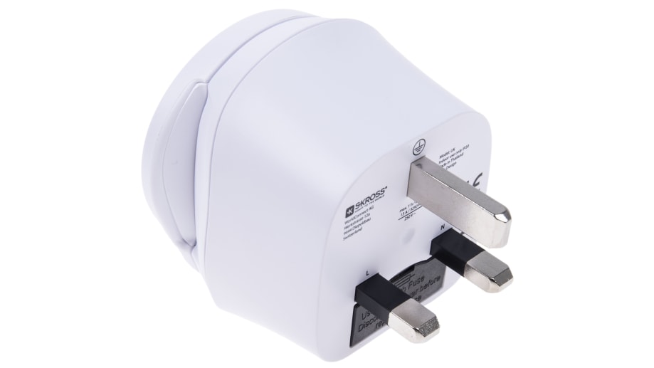 Adaptador enchufe para UK Reino Unido 13A