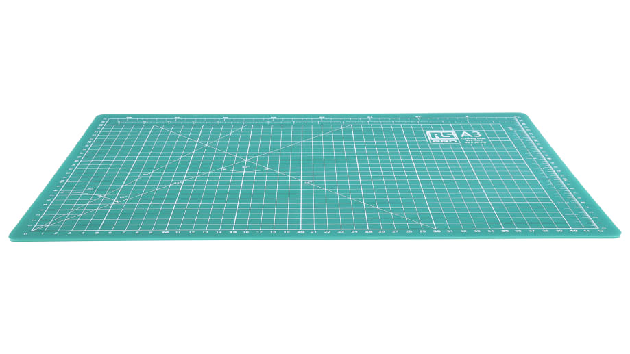 RS PRO 10mm Green Cutting Mat, L450mm x W300mm