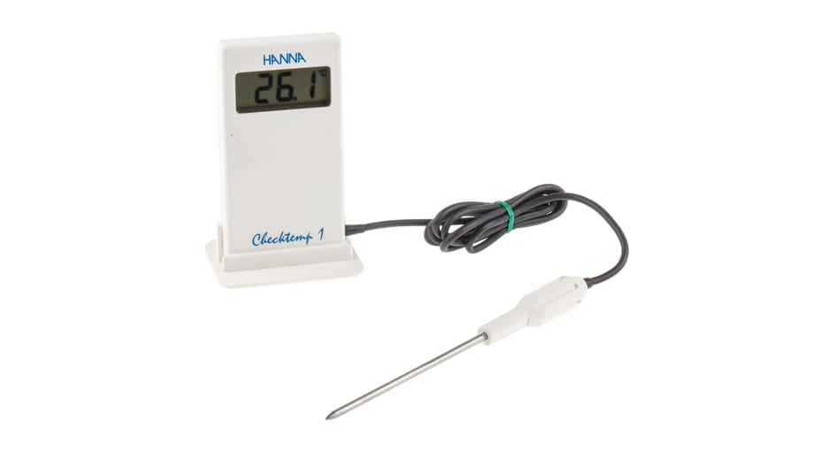 Termometro digitale con sonda in acciaio inossidabile e cavo 1 mt,  CHECKTEMP 1 - HANNA Instruments