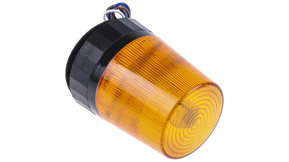 RS PRO, LED Blitz Signalleuchte Orange, 110 → 230 V ac, Ø 77mm x 95mm