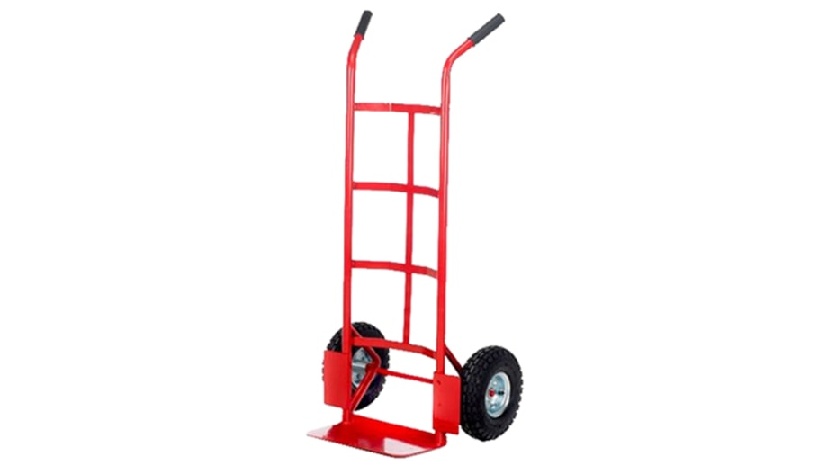 Carrello portapacchi RS PRO, ruote pneumatiche, piastra di carico 350 x  200mm, portata max 150kg