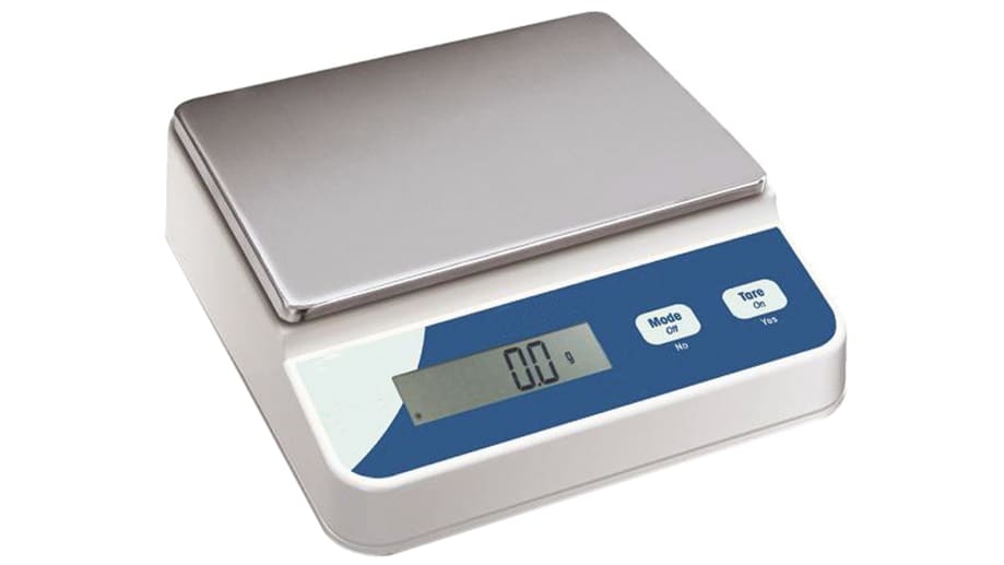 Weighing scale for packages top