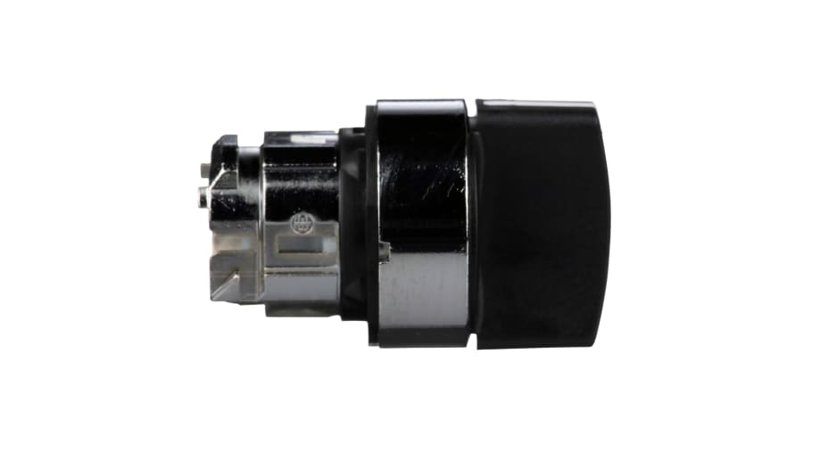 Schneider Electric Harmony XB4 Series 3 Position Selector Switch Head, 22mm  Cutout, Black Handle