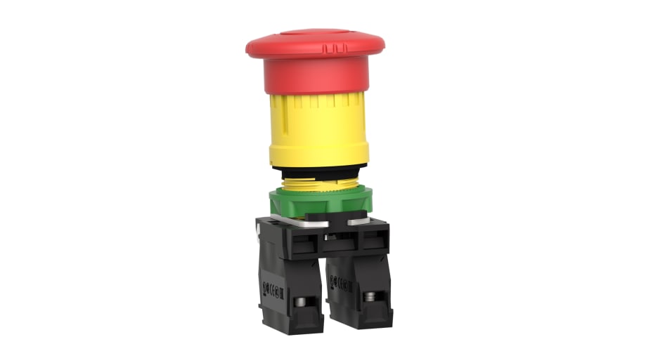 Schneider Electric Harmony XB5 Series Twist Release Emergency Stop Push Button, Panel Mount, 22mm Cutout, SPDT, IP66, Schneider Electric Harmony XB5 Series Twist Release Emergency Stop Push Button, Panel Mount, 22mm Cutout, SPDT, IP66,