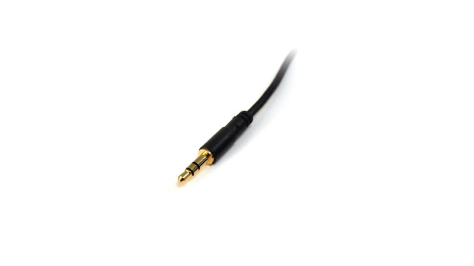 MU6MMS, StarTech.com Male 3.5mm Stereo Jack to Male 3.5mm Stereo Jack Aux  Cable, Black, 1.8m