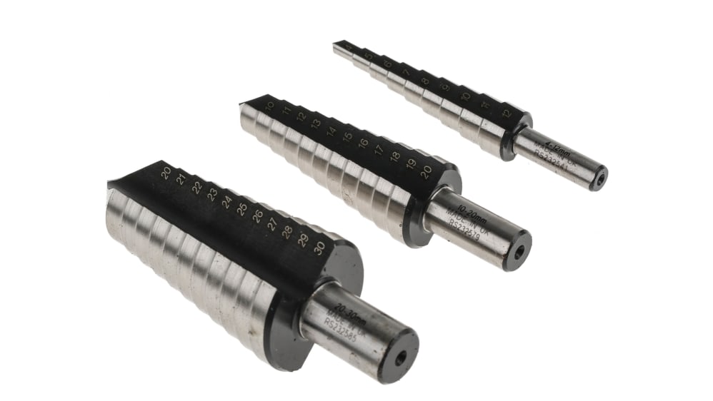 US Pro HSS-Stufenbohrer-Set 3-teilig Titan – Präzisionsbohrer Für Metall & Mehr
