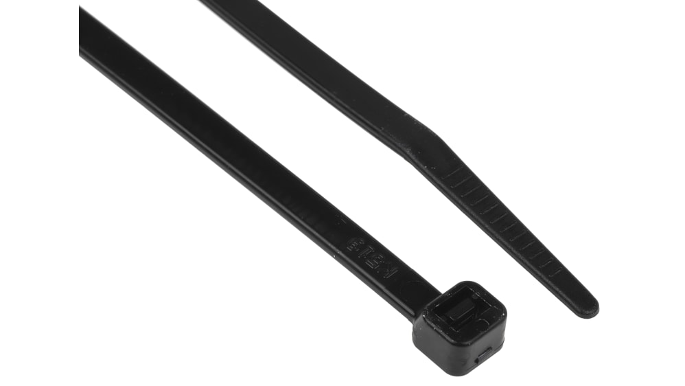 RS PRO Nylon 66 Kabelbinder Schwarz 4,8 mm x 190mm, 1000 Stück