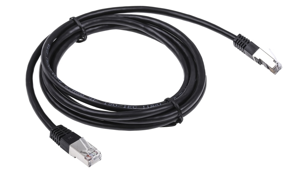 RS PRO Cat6 イーサネットケーブル, RJ45 - RJ45, 2m, 黒, S/FTP | RS