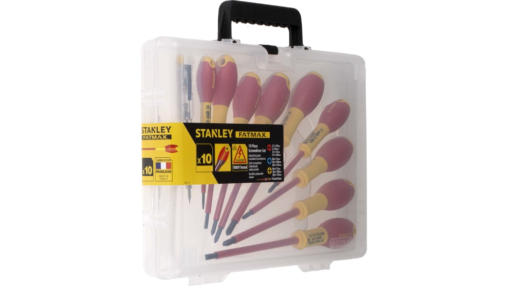Stanley FatMax Set (5-delig, parallel 3,5/4/5,5 mm Phillips: PH1/PH2, chroom -vanadium staal, soft-grip handgreep) 0-65-440