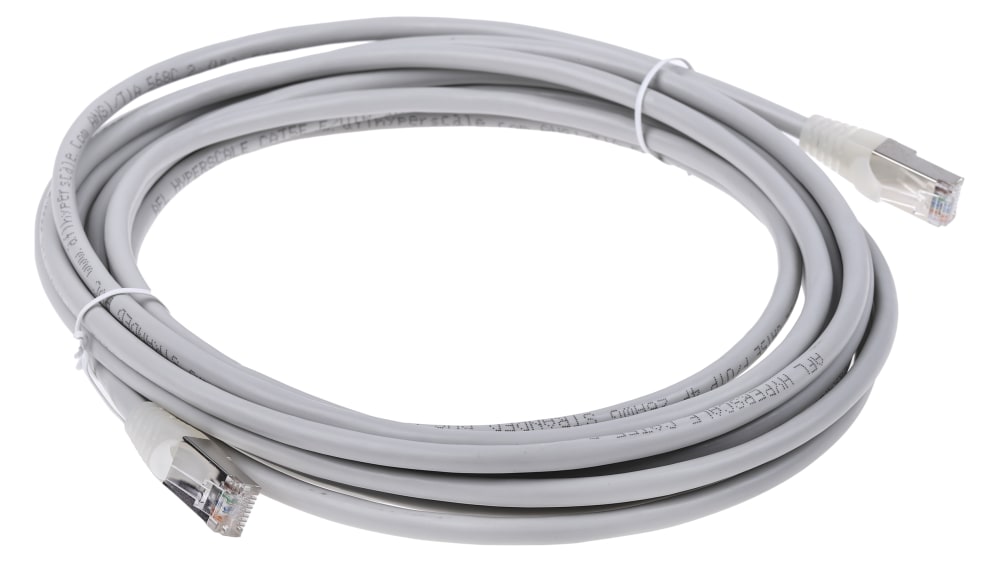 Câble Ethernet catégorie 5e U/UTP RS PRO, Gris, 5m Avec