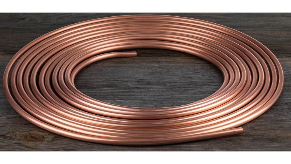 RS PRO 81 bar 10m Long Copper Pipe, 8mm Outer Diam. Copper