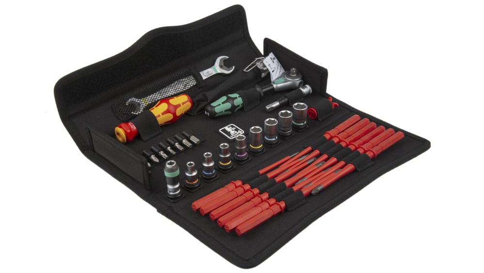 Kit de herramientas Wera, Funda de 35 piezas para Kraftform Kompakt W 1  mantenimiento, aprobado VDE