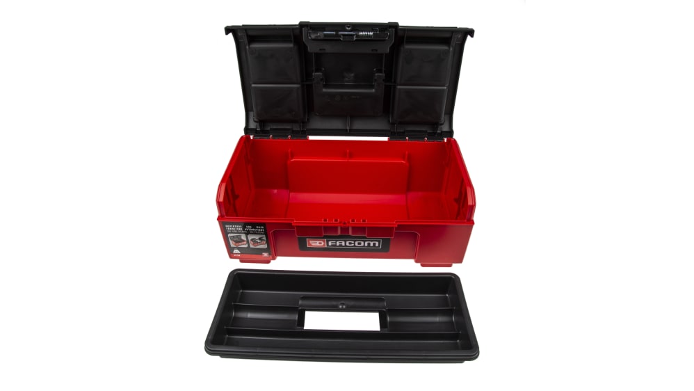 Caja de herramientas Facom, Negro, rojo, Plástico, Caja de Herramientas,  603 x 273 x 603mm