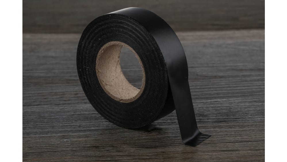 RS PRO Black PVC Electrical Tape, 19mm x 33m