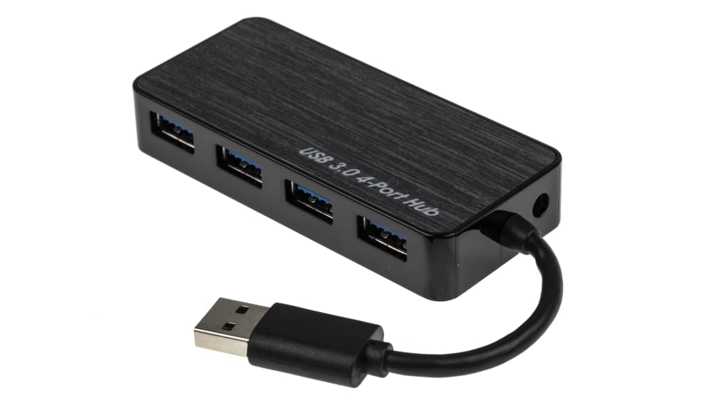 RS PRO 3 Port USB 3.0 USB A Hub, USB Bus Powered, 91 x 40.5 x 16mm