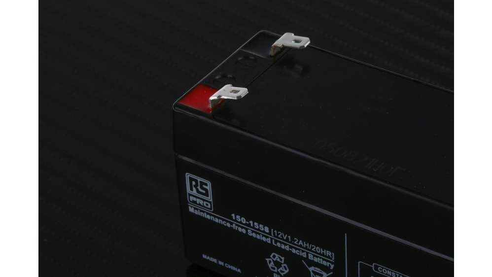 RS PRO 12V T1 Sealed Lead Acid Battery, 1.2Ah