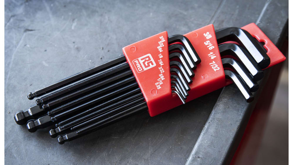 RS PRO 13 piece L Imperial Hex Key Set, Hex size 0.05 → 3/8 in | RS