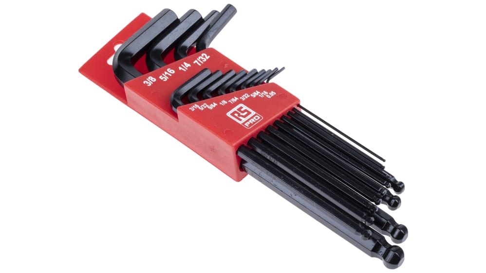 RS PRO 13 piece L Shape Imperial Hex Key Set, 0.05 → 3/8in | RS