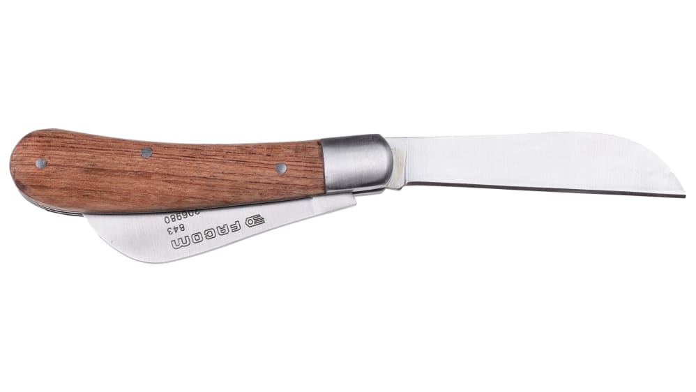 Couteau D'électricien FACOM 840B - Lame Acier Inox 60mm - Manche Bois - Pour Professionnels Et Bricoleurs