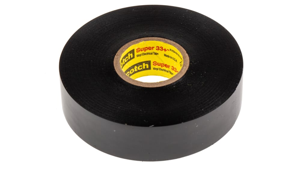 Ruban isolant en vinyle 3M Scotch Super 33+ de qualité professionnelle,  noir, 19 mm x 20 m (3/4 po x 66 pi)