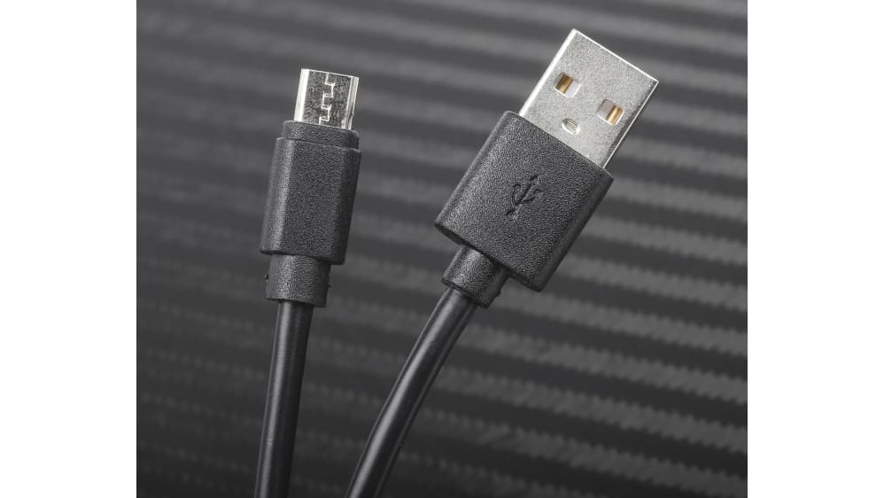 RS PRO USB-Kabel, USBA / Micro-USB B, 1.8m USB 2.0 Schwarz