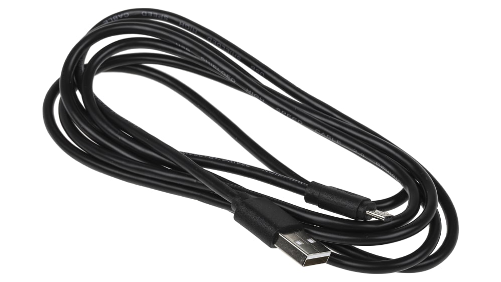 RS PRO USB-Kabel, USBA / Micro-USB B, 1.8m USB 2.0 Schwarz