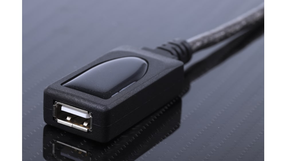 RS PRO 1 USB 2.0 USB Extension Cable, up to 12m Extension Distance