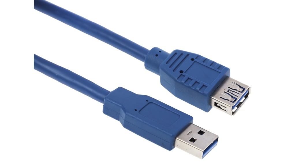 Câble USB RS PRO, USB A vers USB A, 5m, Bleu