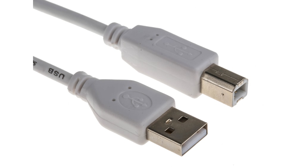 RS PRO USBケーブル, USB A → USB B, 2m, USB 2.0 | RS