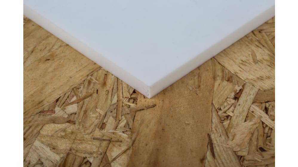 RS PRO White Plastic Sheet, 300mm x 300mm x 6mm