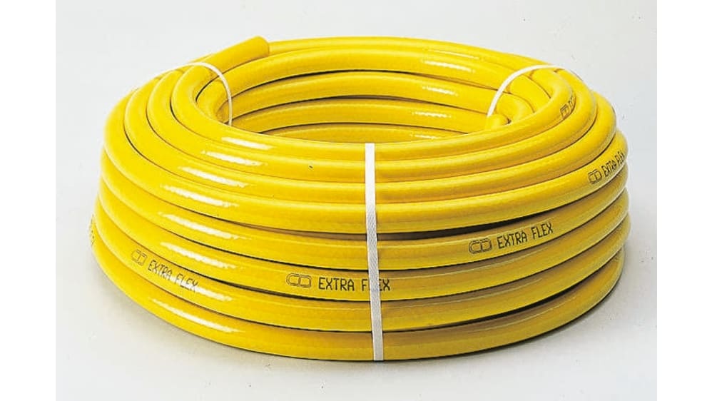 RS PRO Schlauch, Ø 12mm 17.5mm Gelb PVC Übertragung 10 bar für Bewässerung  x 25m