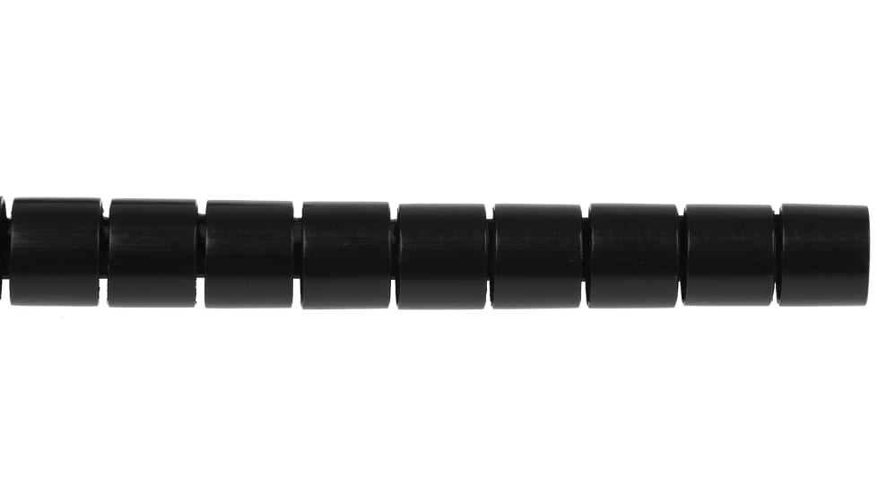 RS PRO Spiral-Kabelschutzschlauch Nylon Schwarz, für Kabel-Ø