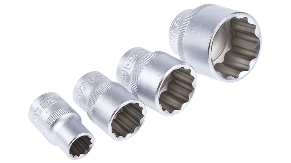 RS PRO 32-Piece Metric 1/2 in Deep Socket/Standard Socket Set with