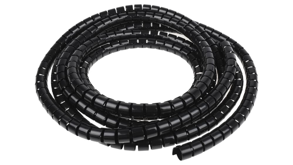 2x 100cm Kabelspirale Schwarz - Flexibler Kabelschlauch Für E-Scooter & Elektronik | TPU Kabelorganizer