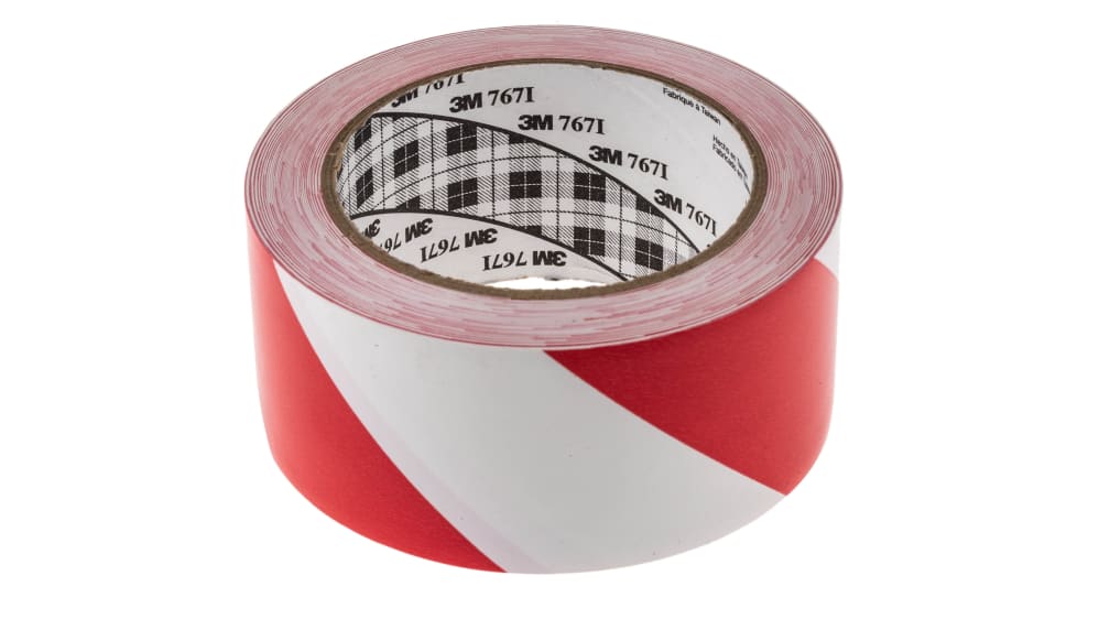 Ruban de marquage Rouge, Blanc 3M Scotch 767, 50mm x 33m x