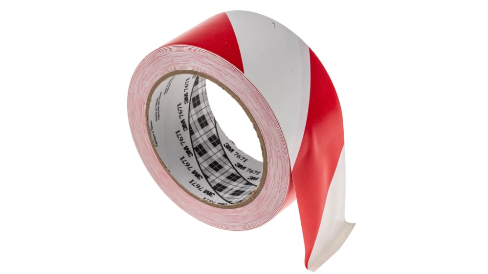 Ruban de marquage Rouge, Blanc 3M Scotch 767, 50mm x 33m x