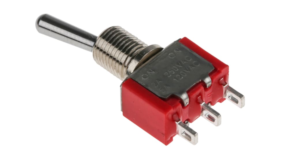 RS PRO トグルスイッチ, On-On, SPDT, 5 @ 125 V ac、5 @ 28 V dc A
