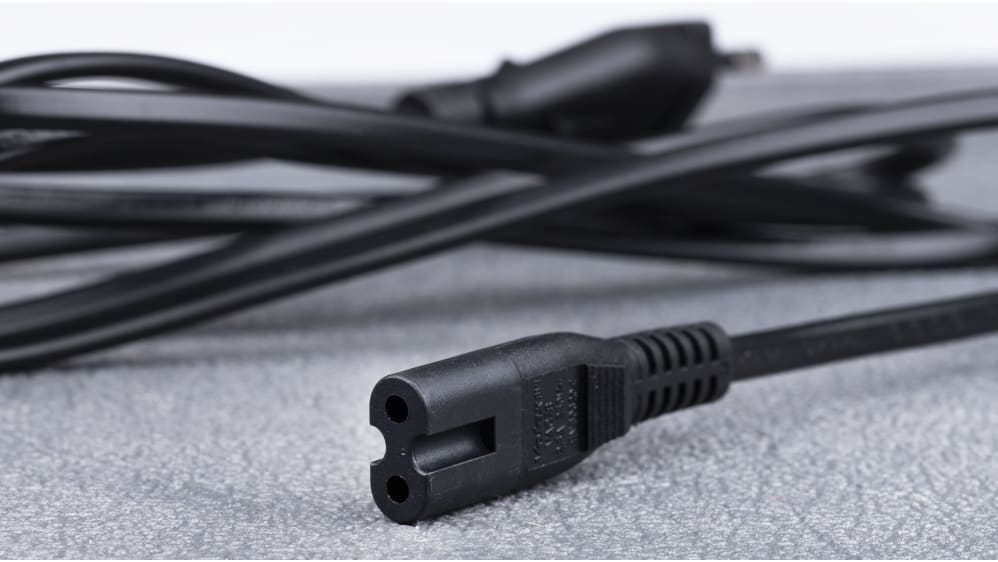 InLine Cordon D'alimentation 0,3 M Noir - Fiche Mâle Vers Fiche Euro 8 C7 (pour Appareils électroniques, Chargeurs, Etc.)