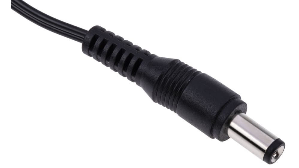 RS PRO Konfektioniertes Stromkabel, A 2,1 mm, DC-Strom / Stecker, B offenes  Ende, 1 A, 1.8m Schwarz, 12 V RS Best.-Nr.: 656-3816