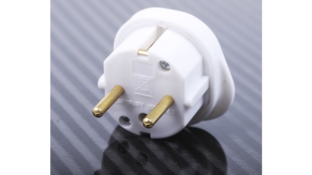 RS PRO, RS PRO UK to Europe Travel Adapter, Rated At 7.5A, 668-3698