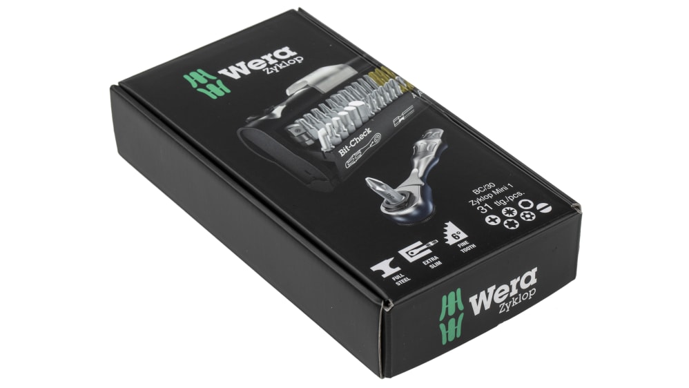 05073640001 | ラチェットビットセット Wera 31 ピース 六角、プラス