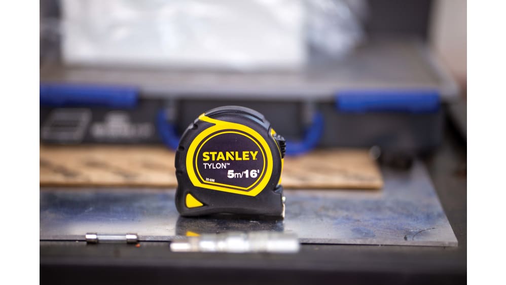 Stanley 1-30-696 Mètre à Ruban 5m Jaune - Lame Tylon Durable Et Ergonomique
