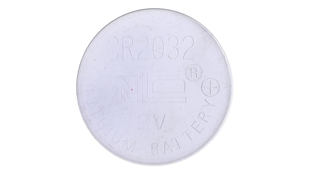 RS PRO CR2032 Button Battery, 3V, 20mm Diameter